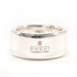 Diagonal Interlocking G Ring One Band Sterling Silver