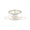 Diagonal Interlocking G Ring Sterling Silver