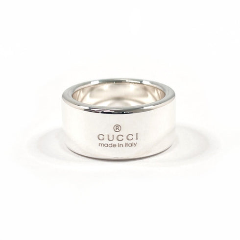 Diagonal Interlocking G Ring Sterling Silver