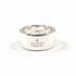 Diagonal Interlocking G Ring Sterling Silver