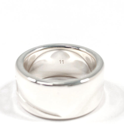 Diagonal Interlocking G Ring Sterling Silver