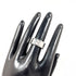 Diagonal Interlocking G Ring Sterling Silver