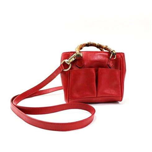 Bamboo Shopper Tote Leather Mini