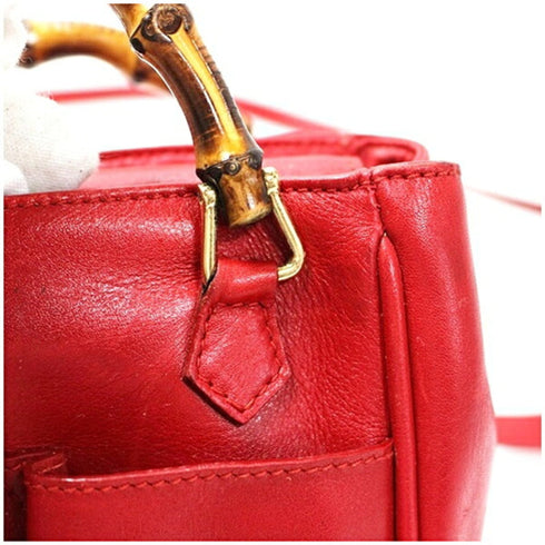 Bamboo Shopper Tote Leather Mini