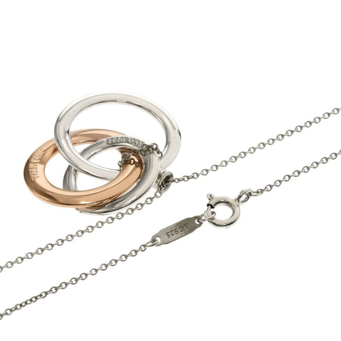Interlocking Pendant Necklace Sterling Silver