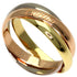 Vendome Louis Cartier Band Ring 18K Tricolor Gold