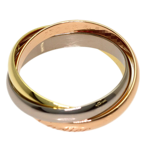 Vendome Louis Cartier Band Ring 18K Tricolor Gold