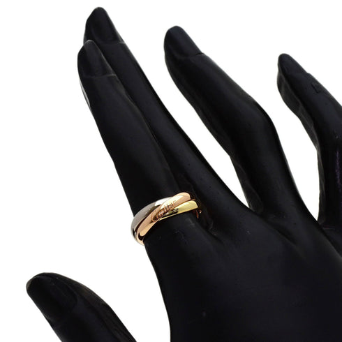 Vendome Louis Cartier Band Ring 18K Tricolor Gold