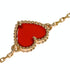 Sweet Alhambra Bracelet 18K Rose Gold and Carnelian
