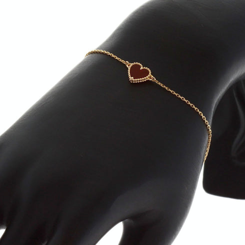 Sweet Alhambra Bracelet 18K Rose Gold and Carnelian