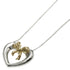 Pendant Necklace Sterling Silver and 18K Yellow Gold
