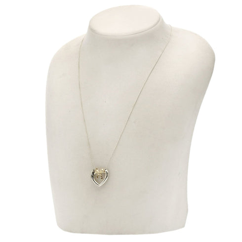 Pendant Necklace Sterling Silver and 18K Yellow Gold