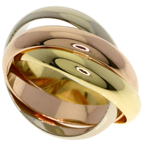 Vendome Louis Cartier Band Ring 18K Tricolor Gold
