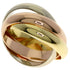 Vendome Louis Cartier Band Ring 18K Tricolor Gold