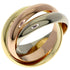 Vendome Louis Cartier Band Ring 18K Tricolor Gold