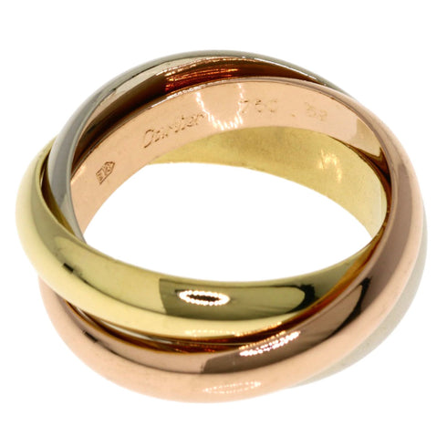 Vendome Louis Cartier Band Ring 18K Tricolor Gold