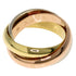 Vendome Louis Cartier Band Ring 18K Tricolor Gold