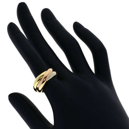 Vendome Louis Cartier Band Ring 18K Tricolor Gold