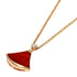 Diva Dream Pendant Necklace 18K Rose Gold with Carnelian and Diamond