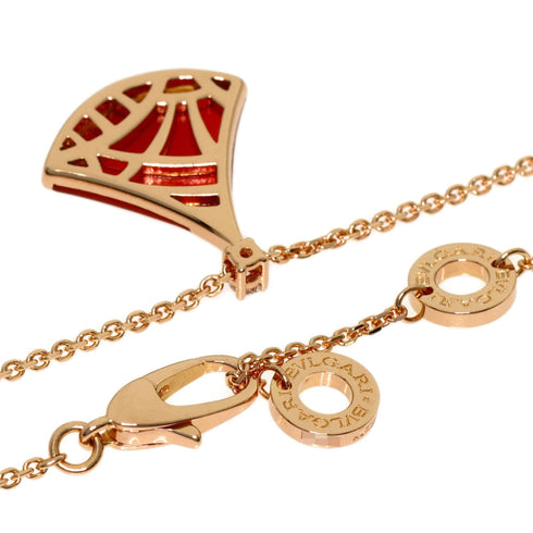 Diva Dream Pendant Necklace 18K Rose Gold with Carnelian and Diamond