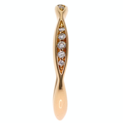 Camellia Half Diamond Ring 18K Rose Gold with Diamond