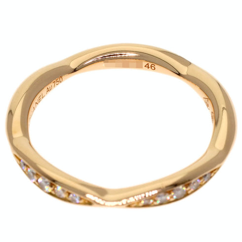 Camellia Half Diamond Ring 18K Rose Gold with Diamond