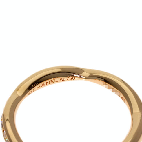 Camellia Half Diamond Ring 18K Rose Gold with Diamond