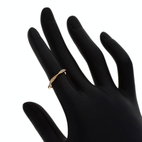 Camellia Half Diamond Ring 18K Rose Gold with Diamond