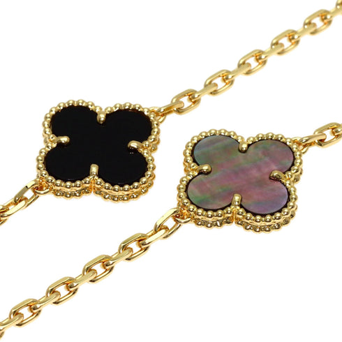 Alhambra Pendant Necklace 18K Yellow Gold and Onyx
