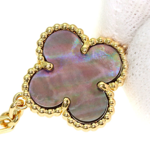 Alhambra Pendant Necklace 18K Yellow Gold and Onyx