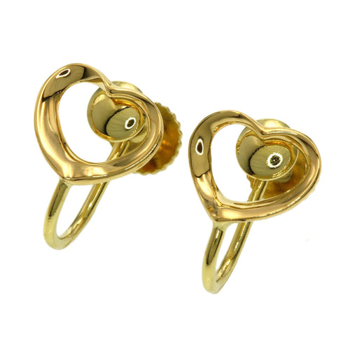Open Heart Earrings 18K Yellow Gold 9.9mm 18K Yellow Gold