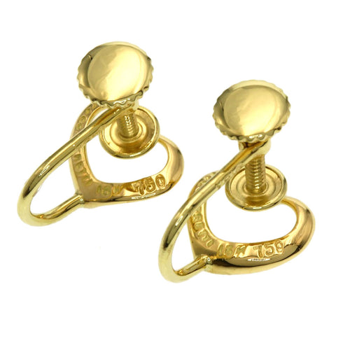 Open Heart Earrings 18K Yellow Gold 9.9mm 18K Yellow Gold