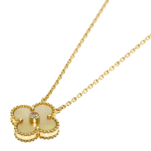 Vintage Alhambra Pendant Necklace 18K Yellow Gold