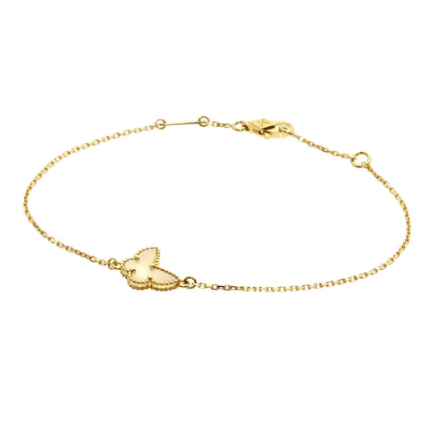 Sweet Papillon Bracelet 18K Yellow Gold with Shell