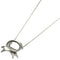 Cross Ribbon Pendant Necklace Sterling Silver
