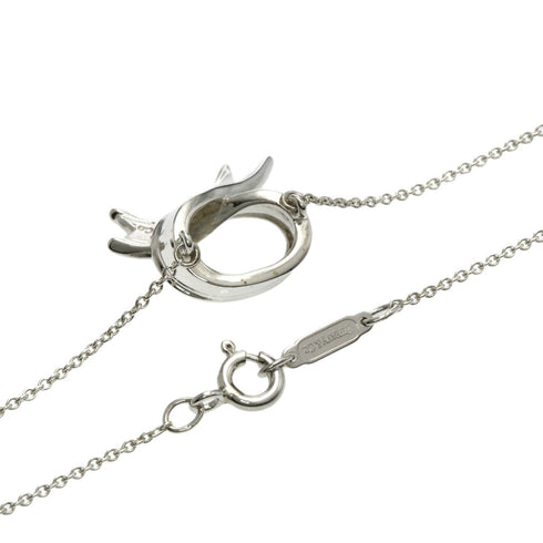 Cross Ribbon Pendant Necklace Sterling Silver