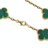 Vintage Alhambra Pendant Necklace 18K Yellow Gold and Malachite