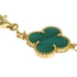 Vintage Alhambra Pendant Necklace 18K Yellow Gold and Malachite