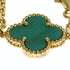 Vintage Alhambra Pendant Necklace 18K Yellow Gold and Malachite