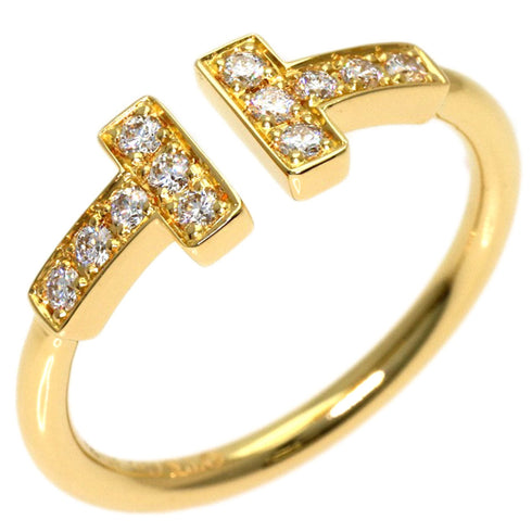 T Wire Ring 18K Yellow Gold with Diamond