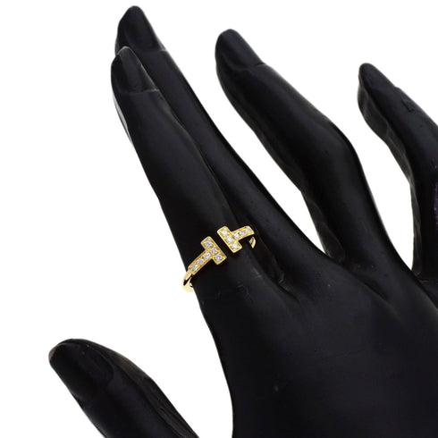 T Wire Ring 18K Yellow Gold with Diamond