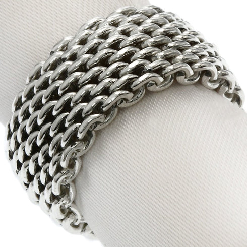 Somerset Mesh Ring Sterling Silver