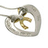 Pendant Necklace Sterling Silver and 18K Yellow Gold