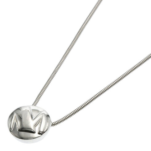 Initial M Pendant Necklace Sterling Silver