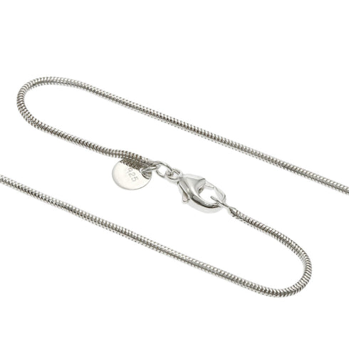 Initial M Pendant Necklace Sterling Silver
