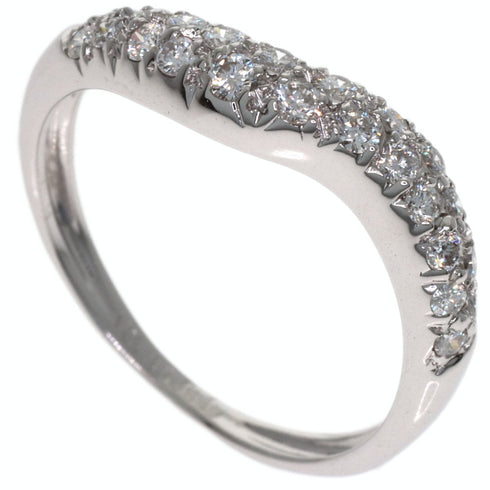 Band Ring 18K White Gold with Diamond