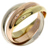 Vendome Louis Cartier Band Ring 18K Tricolor Gold