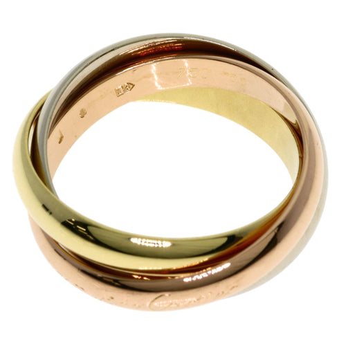 Vendome Louis Cartier Band Ring 18K Tricolor Gold
