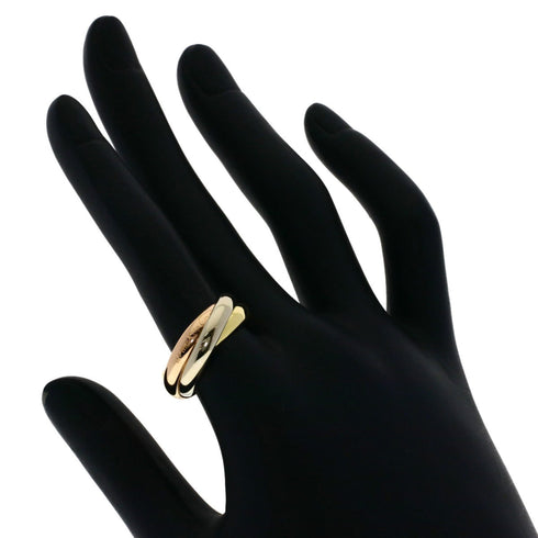 Vendome Louis Cartier Band Ring 18K Tricolor Gold