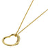 Open Heart Pendant Necklace 18K Yellow Gold 12.3mm
